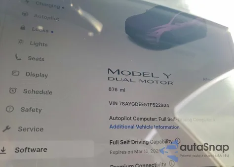 2026 Tesla Model Y z USA, uszkodzony, nr VIN 7SAYGDEE5TF522934